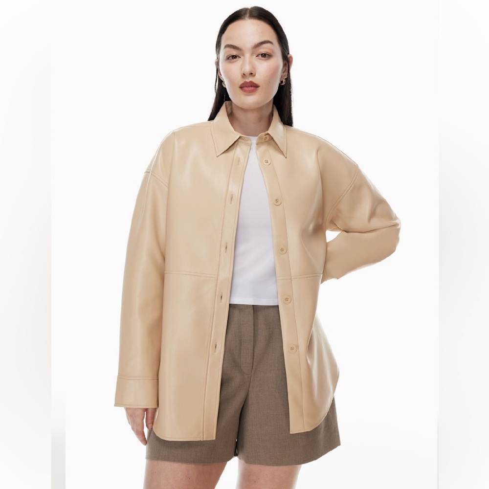 Babaton Pelli Shirt Jacket, UnReal leather